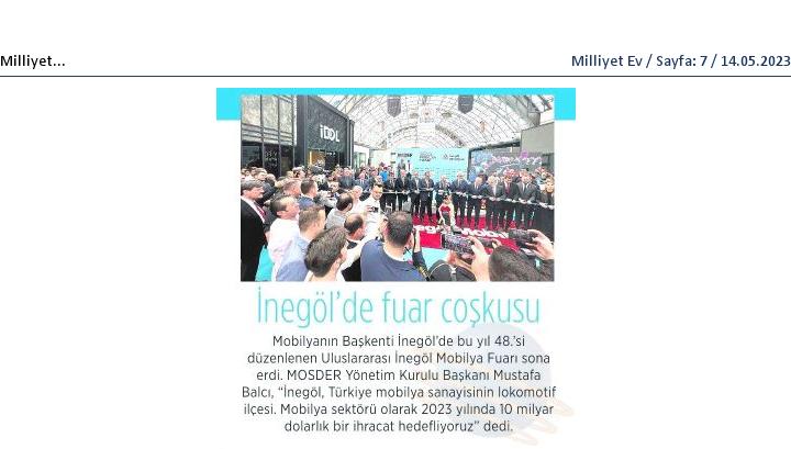 2023 İnegöl Mobilya Fuarı Sona Erdi 